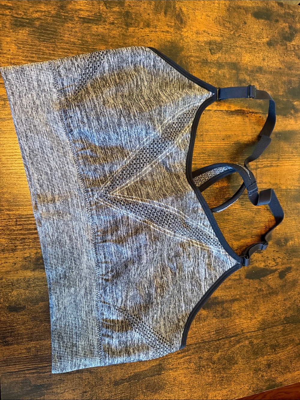 all in motion Heathered Gray & Black Seamless Sports Bralette